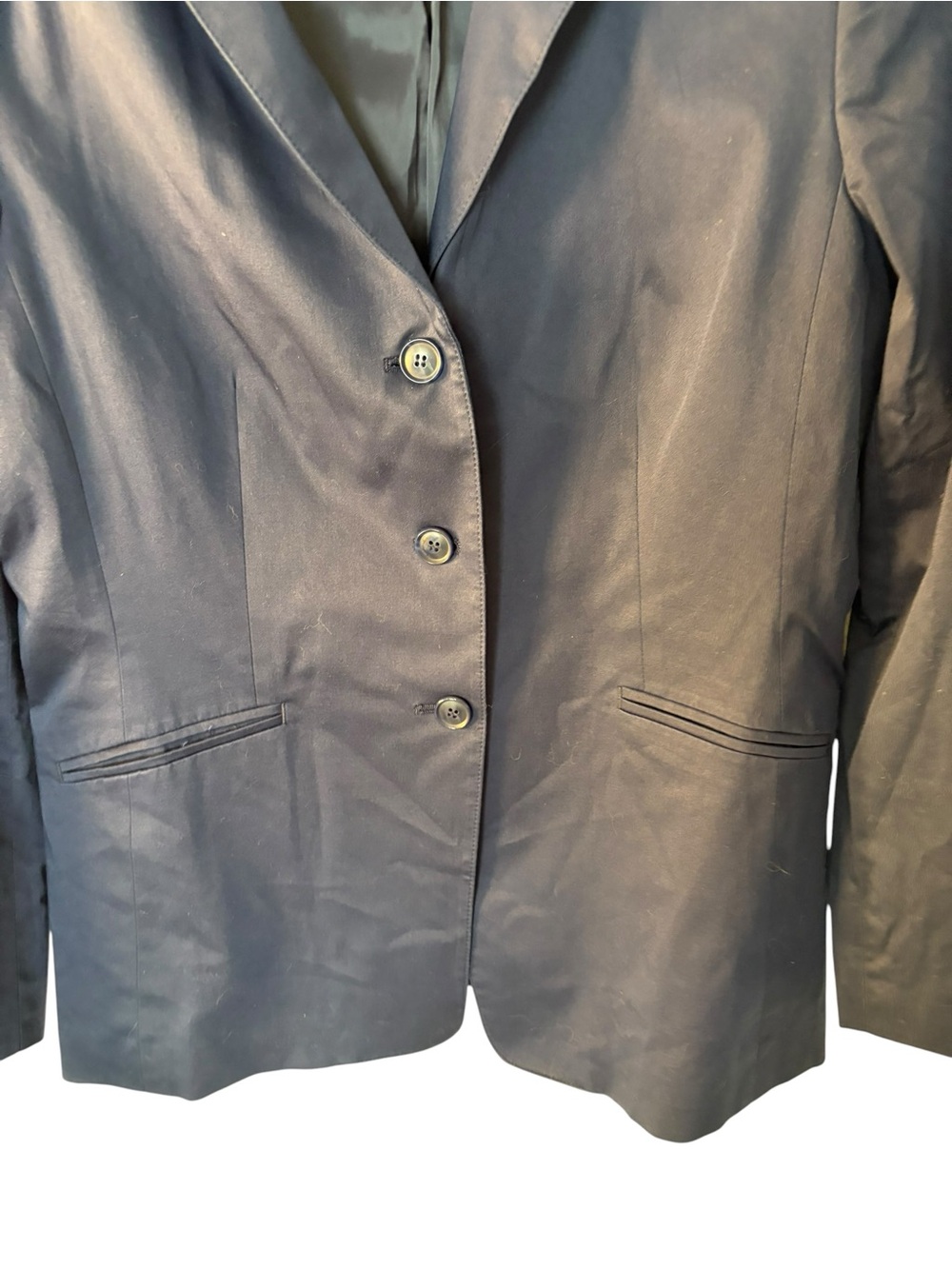 Talbots Navy Classic Two-Button Blazer - Picture 4 of 8